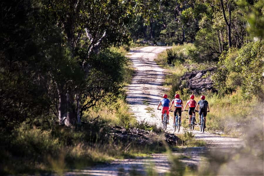 From Blue Mountains: Mountain e-Bike Ride, HANGING ROCK - Anvil Rock Trail Option and the Eroded Cave Side Trip