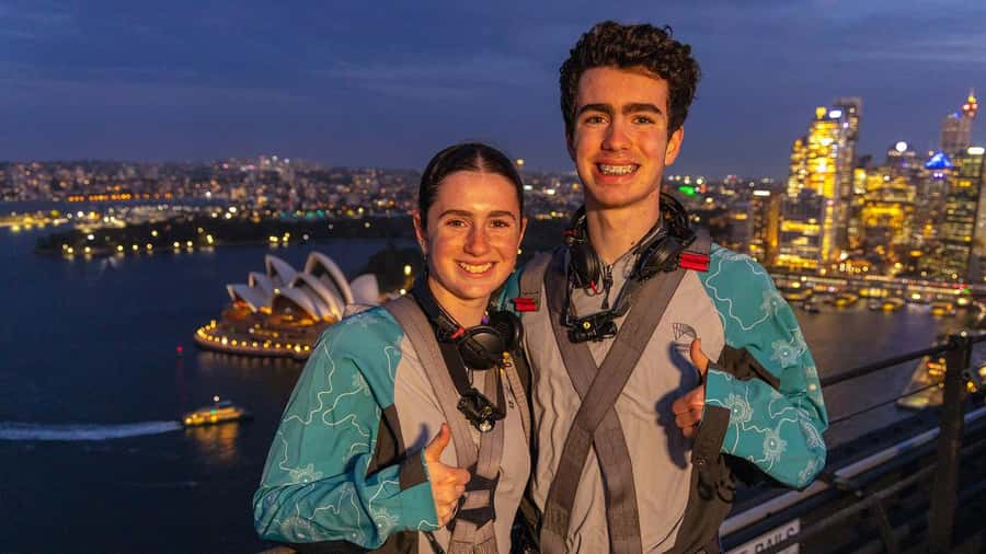 Sydney: BridgeClimb Sydney Harbour Summit Night - Included perks: head torch, cap, and the printed group photo