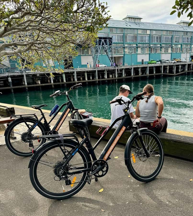 Sydney: Electric Bike Rental & Wheel Explorer Audio Guide - Harbour icons first: Darling Harbour, Sydney Harbour Bridge, Circular Quay, Opera House