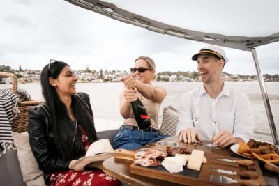 Sydney: Electric Boat Rental from Cabarita Point - The Boat: Recycled PET, Danish Picnic Style, Electric Power