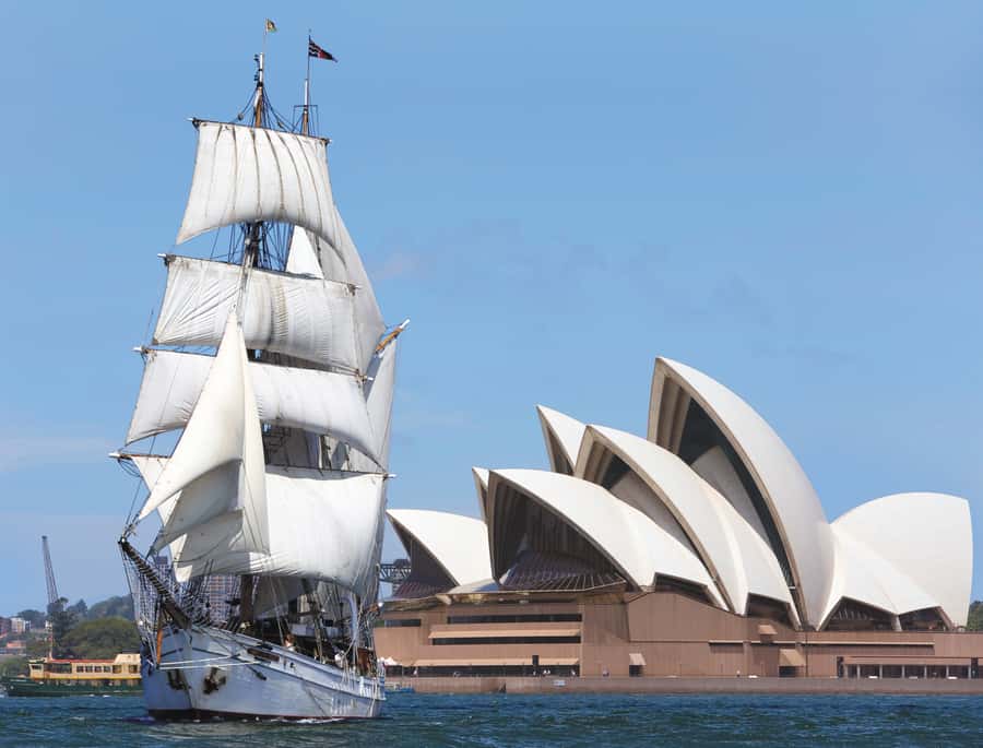Sydney Harbor: Theatrical Pirates Cruise - The tall ship sailing route: Opera House, Harbour Bridge, and real wind