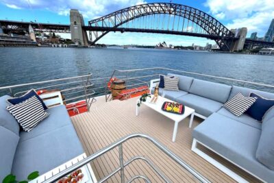 Sydney: Intimate Vivid Harbour Cruise with Canapes - Heaven catamaran: space, viewing decks, and comfort at night