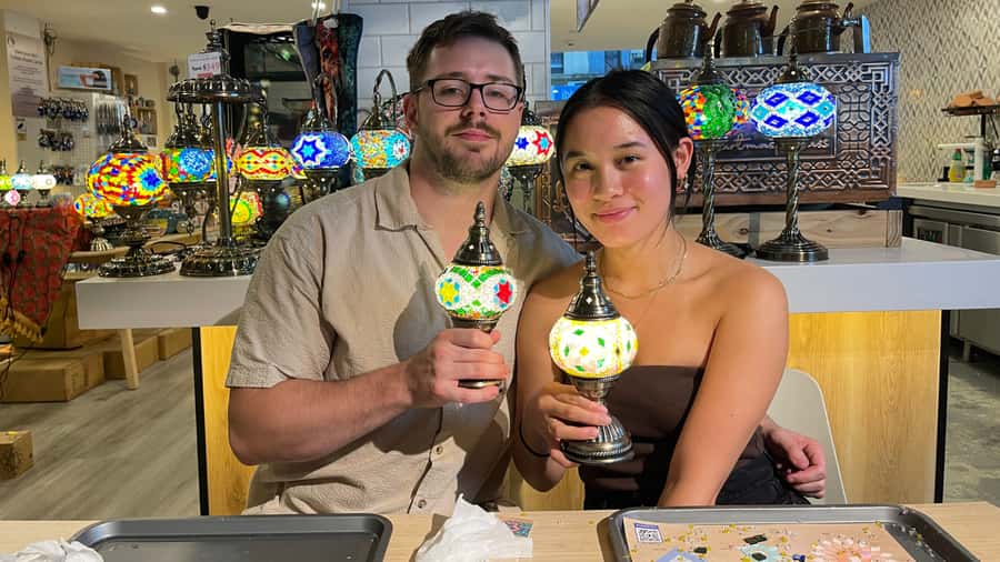 Sydney: Mosaic Art Classes - Turkish Lamp Workshop - Designing your geometric pattern and choosing colors