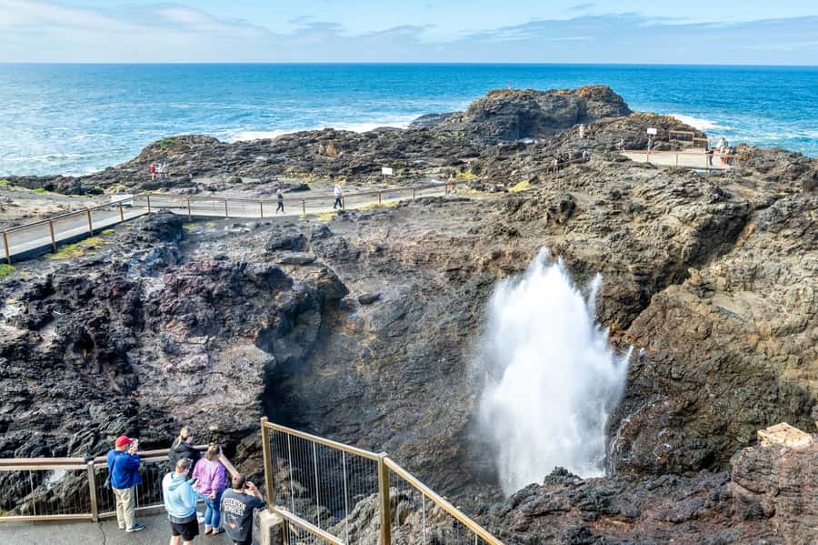Sydney: Sea Cliff Bridge, Kiama Blowhole and Farmlands Tour - Kiama Blowhole: ocean timing, elevation, and whale season odds